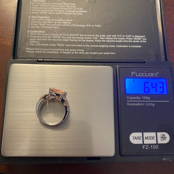 NIB Sterling silver and Morganite ring 💍 - Picture 9 of 9